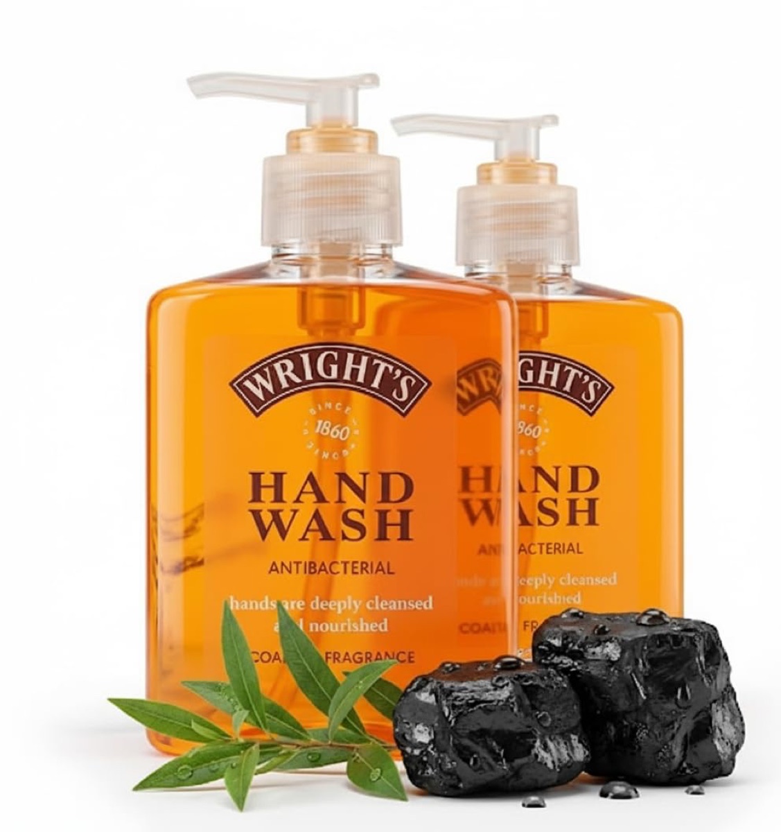 Wright's Coal Tar Antibacterial Hand Wash 250ml, Pack of 2