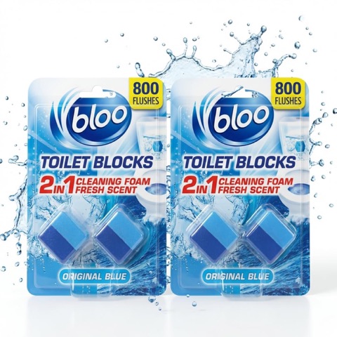 Bloo 2in1 In-Cistern Toilet Blocks Original 50g, Pack of 4